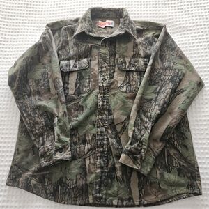 Winchester Camouflage Cotton Button-Front Shirt XL Long Sleeve. Made in USA.